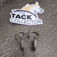 Pr German Silver Curb Chain Hooks, bag *new
