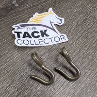 Pr German Silver Curb Chain Hooks, bag *new
