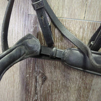 Rsd/Padded Monocrown Bridle, Bling, Flash, Crank, Cotton Web Reins *vgc, clean & mnr dirt, edge rubs, stiff, creases, older?
