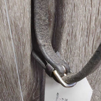 Rsd Bridle, Flash, Braided Reins *gc/fair, chews, clean & dirty, edge rubs & stains, xholes, CRACKS, flash: thin, chewed, dry
