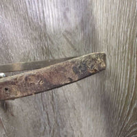 Rsd Bridle, Flash, Braided Reins *gc/fair, chews, clean & dirty, edge rubs & stains, xholes, CRACKS, flash: thin, chewed, dry
