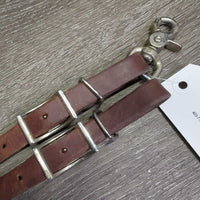 Rolled Leather Roper - Barrel Loop Reins, snap, 2x Conway Buckles *vgc, clean, rubs, stains, scrapes
