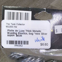 Thick Metallic Braiding Elastics, bag *new
