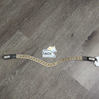Leather Browband, bling, snaps, bag *xc/like new, missing bling
