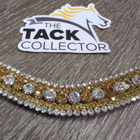 Leather Browband, bling, snaps, bag *xc/like new, missing bling
