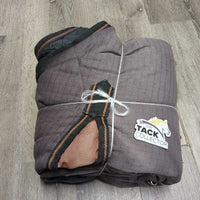 Med? Winter Blanket, 1 leg *fair, clean, v.faded, discolored, v.hairy, 0 Wpf, lining rips, snags, holes
