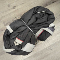 Med? High Neck Winter Blanket, 2 legs *gc/fair, clean, residue, faded, repairs, 0 wpf, stains, rubs, pilly, snags, frays
