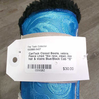 Closed Boots, velcro, Fleece Lined *like new, clean, mnr hair & stains
