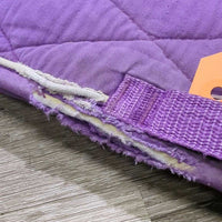 Thick Quilt Jumper Pad, piping *fair, clean, holey edges, pills, rubs, faded, mnr puckers, stains, hair
