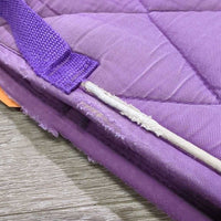 Thick Quilt Jumper Pad, piping *fair, clean, holey edges, pills, rubs, faded, stains, mnr puckers, hair
