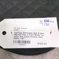Shimmable Quilt & Non-Slip Half Pad, 2 Front Shims *xc, clean, mnr pulled threads, hairy

