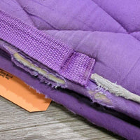 Thick Quilt Jumper Pad, piping *fair, clean, holey edges, pills, rubs, faded, stains, mnr puckers, hair
