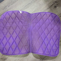 Thick Quilt Jumper Pad, piping *fair, clean, holey edges, pills, rubs, faded, stains, mnr puckers, hair

