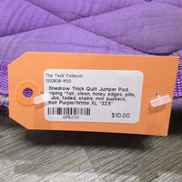 Thick Quilt Jumper Pad, piping *fair, clean, holey edges, pills, rubs, faded, stains, mnr puckers, hair
