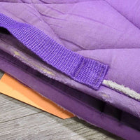Thick Quilt Jumper Pad, piping *fair, clean, holey edges, pills, rubs, faded, stains, mnr puckers, hair
