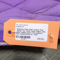 Thick Quilt Jumper Pad, piping *fair, clean, holey edges, pills, rubs, faded, stains, mnr puckers, hair
