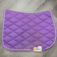 Thick Quilt Jumper Pad, piping *gc/fair, clean, pills, rubs, faded, stains, mnr puckers, hair, holey edges
