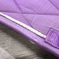 Thick Quilt Jumper Pad, piping *gc/fair, clean, pills, rubs, faded, stains, mnr puckers, hair, holey edges
