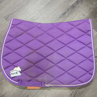 Thick Quilt Jumper Pad, piping *gc/fair, clean, pills, rubs, faded, stains, mnr puckers, hair, holey edges
