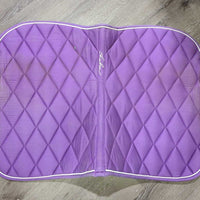 Thick Quilt Jumper Pad, piping *gc/fair, clean, pills, rubs, faded, stains, mnr puckers, hair, holey edges
