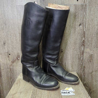 Soft Thick Leather Dress Boots, Pull On *vgc, clean, mnr scuffs, faded, scratches & rubs, older
