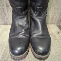 Soft Thick Leather Dress Boots, Pull On *vgc, clean, mnr scuffs, faded, scratches & rubs, older
