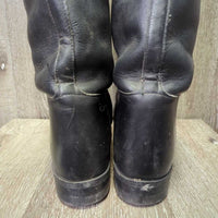 Soft Thick Leather Dress Boots, Pull On *vgc, clean, mnr scuffs, faded, scratches & rubs, older

