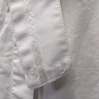 LS Show Shirt, Button collar *vgc, crinkles, seam puckers, peeled logo, mnr stains & threads, older
