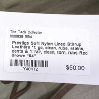 Soft Nylon Lined Stirrup Leathers *1: gc, clean, rubs, stains, dents & 1: fair, clean, torn, rubs
