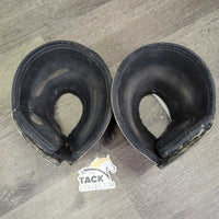 Wrap Around Neoprene Bell Boots, velcro *gc/fair, holey, rubs, stains, curled edges, stains
