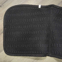 Quilt Dressage Pad, 2x piping *gc, clean, rubs, mnr threads, hair, pills, faded, 0 tabs, unstitched, rubs
