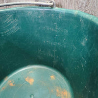 Round Plastic Bucket *gc, older clean, scuffed, scratches, rust stains, mnr dirt
