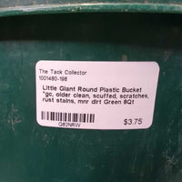 Round Plastic Bucket *gc, older clean, scuffed, scratches, rust stains, mnr dirt
