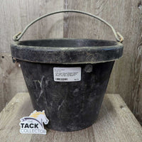 Round Rubber Bucket *gc, older clean, residue, scuffs, marker, mnr dirt, rust
