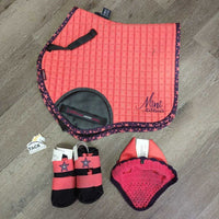 Set of 8: CC Pad, 4 closed boots, helmet cvr, bonnet, polos, 2 ls shirts *vgc, clean
