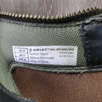 JUNIORS Paddock Boots, zips *gc/fair, clean, v.faded, v.rubbed, scuffs, scrapes, mnr residue?stains, older

