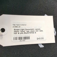 Light Sweatshirt Jacket, zipper, hood *vgc, clean, mnr rubs, hair & pills
