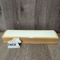 SILVER Eggbutt Bit Bracelet, Wood & Cardboard box *vgc, mnr tarnish, rubs & scuffs
