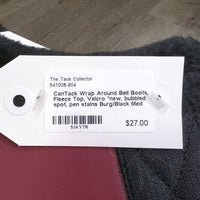 Wrap Around Bell Boots, Fleece Top, Velcro *new, bubbled spot, pen stains
