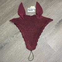 Tie Down Ear Bonnet Fly Veil, 2x Piping *vgc/xc, curled end, faded/discolored inside
