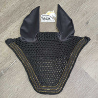 Crochet Ear Bonnet Fly Veil, 3x Bling, 2x Piping *new, 0 tags

