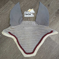 Crochet Bonnet, Bling, Piping *vgc, mnr stains, hair *
