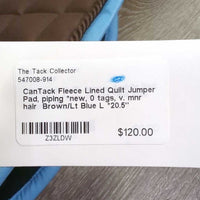 Fleece Lined Quilt Jumper Pad, piping *new, 0 tags, v. mnr hair
