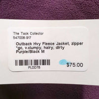 Hvy Fleece Jacket, zipper *gc, v.clumpy, hairy, dirty
