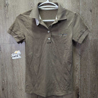 SS Polo Shirt, 1/4 button up, bling *xc/vgc
