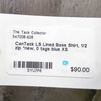 LS Lined Base Shirt, 1/2 zip *new, 0 tags
