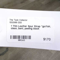 1 Thin Leather Spur Strap *gc/fair, clean, bent, peeling
