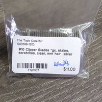 #10 Clipper Blades *gc, stains, scratches, clean, mnr hair

