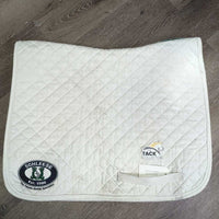 Quilt Dressage Pad, piping, "Schleese" *gc, dirt, mnr stains, hair, pills, rubs, thrads, puckers
