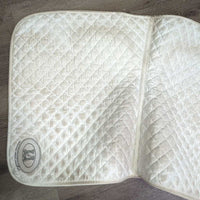 Quilt Dressage Pad, piping, "Schleese" *gc, dirt, mnr stains, hair, pills, rubs, thrads, puckers
